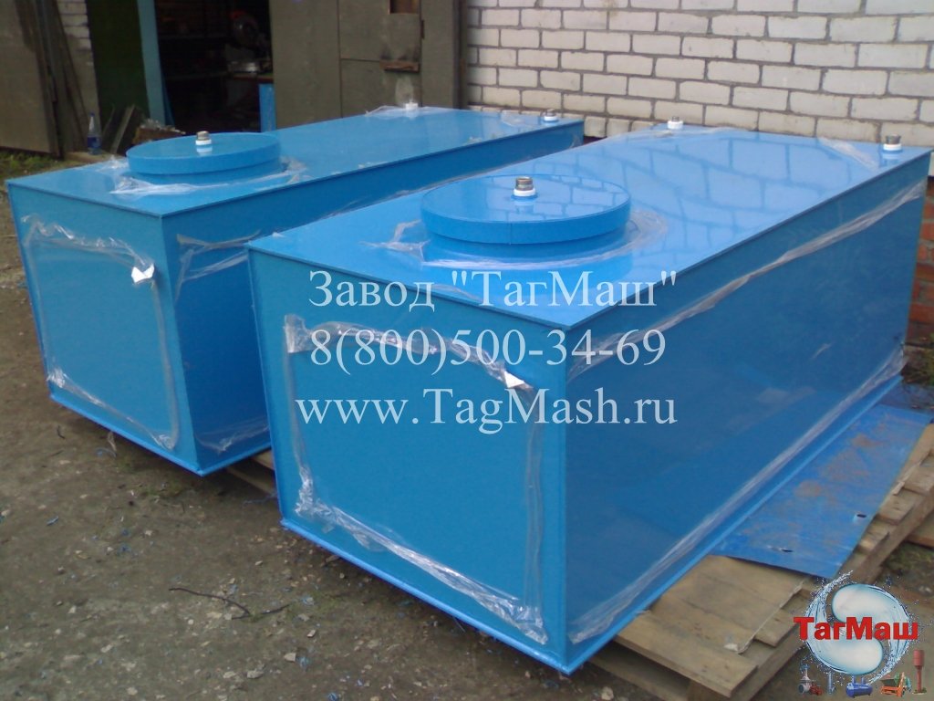 Прямоугольный стальной резервуар для воды 5 м³